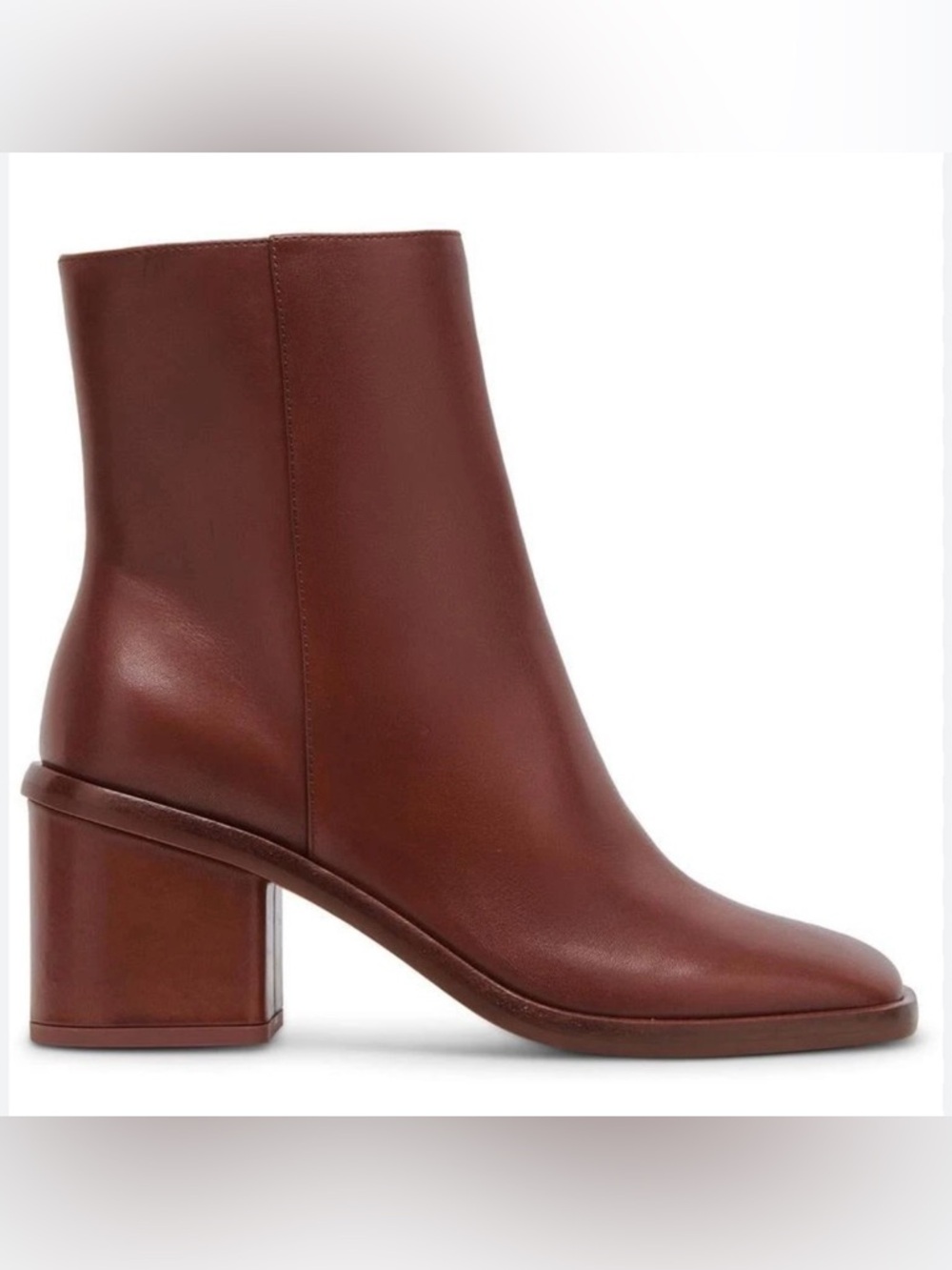 Dolce Vita Women's Russet Leather Block Heel Ankle Boots